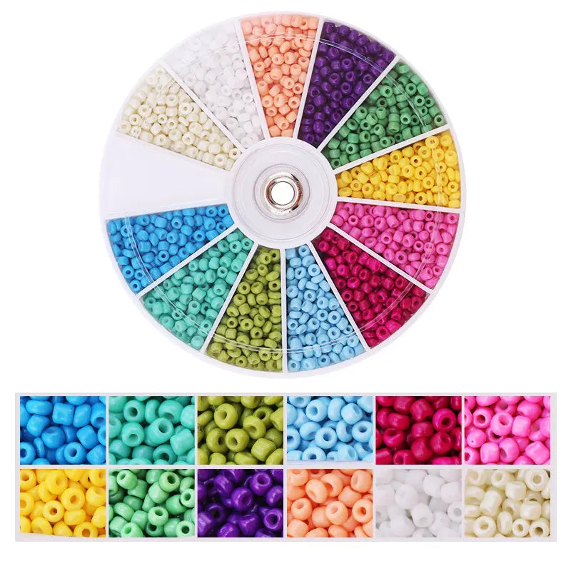 2000pcs/Lot 12Grids Glass Seed Beads Set Charms Jewelry Beads For Bracelet Necklace Earrings Handmade Craft DIY Jewelry Making