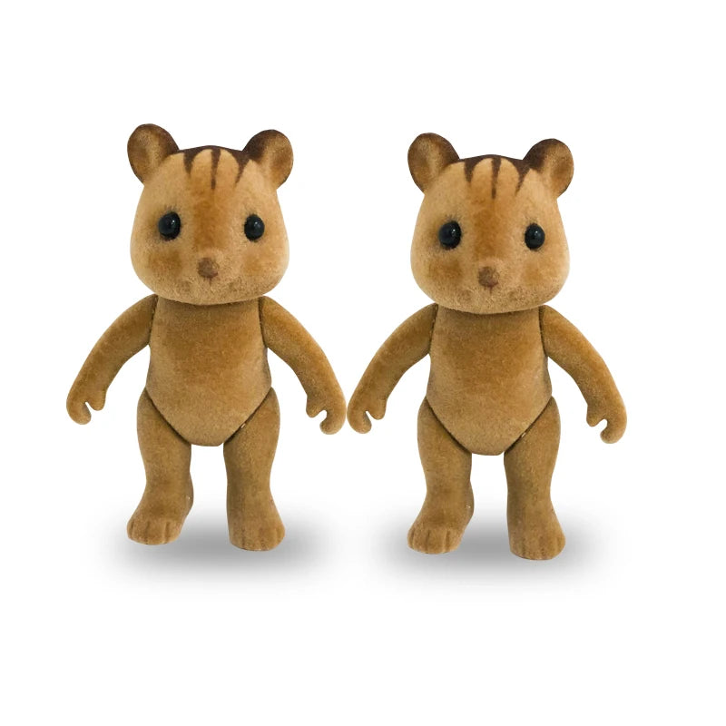 Dress Dollhouse Accessories 1:12 Forest Animal Family Clothes Fashion Daily Wear Casual Outfits Vest Shirt Skirt Pants  for Doll