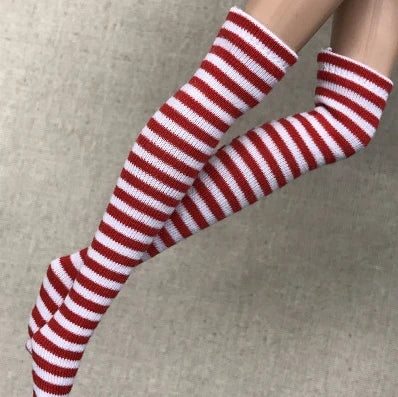 NEW handmade 1 Pair Candy Color Stripe Stocking Socks for Blyth, Azone 30cm dolls  OB, Momoko, Licca 1/6 Dolls Accessories