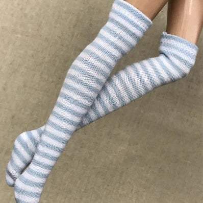 NEW handmade 1 Pair Candy Color Stripe Stocking Socks for Blyth, Azone 30cm dolls  OB, Momoko, Licca 1/6 Dolls Accessories