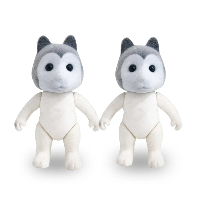 Dress Dollhouse Accessories 1:12 Forest Animal Family Clothes Fashion Daily Wear Casual Outfits Vest Shirt Skirt Pants  for Doll