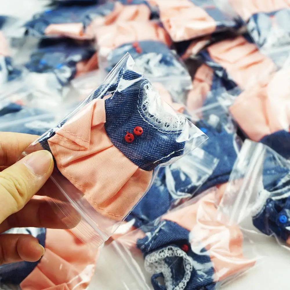Dress Dollhouse Accessories 1:12 Forest Animal Family Clothes Fashion Daily Wear Casual Outfits Vest Shirt Skirt Pants  for Doll