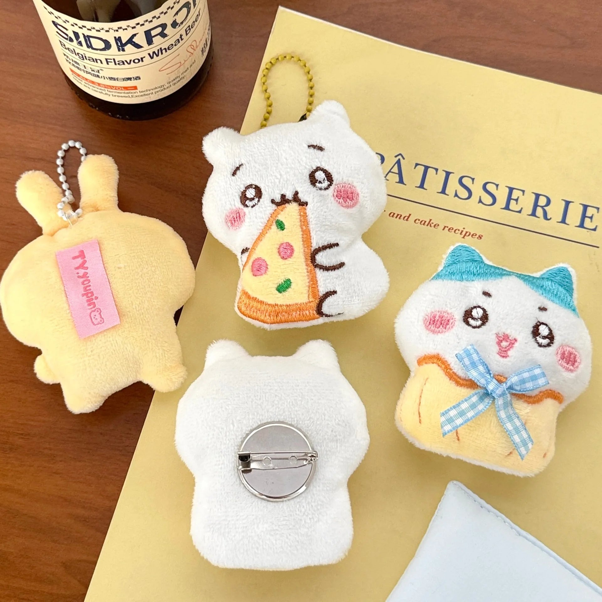 1/3 Pcs Chiikawa Cute Plush Cartoon Doll Pendant Brooch Backpack Keychain Decoration Pendant