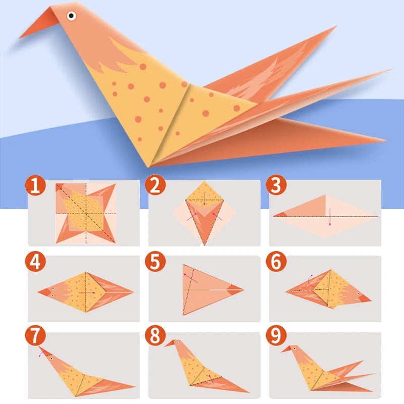 Origami Kit 30/96 Sheets Origami Paper Craft Guiding Book DIY Art Craft Projects Supplies for Beginners Children Kids Boys Girls