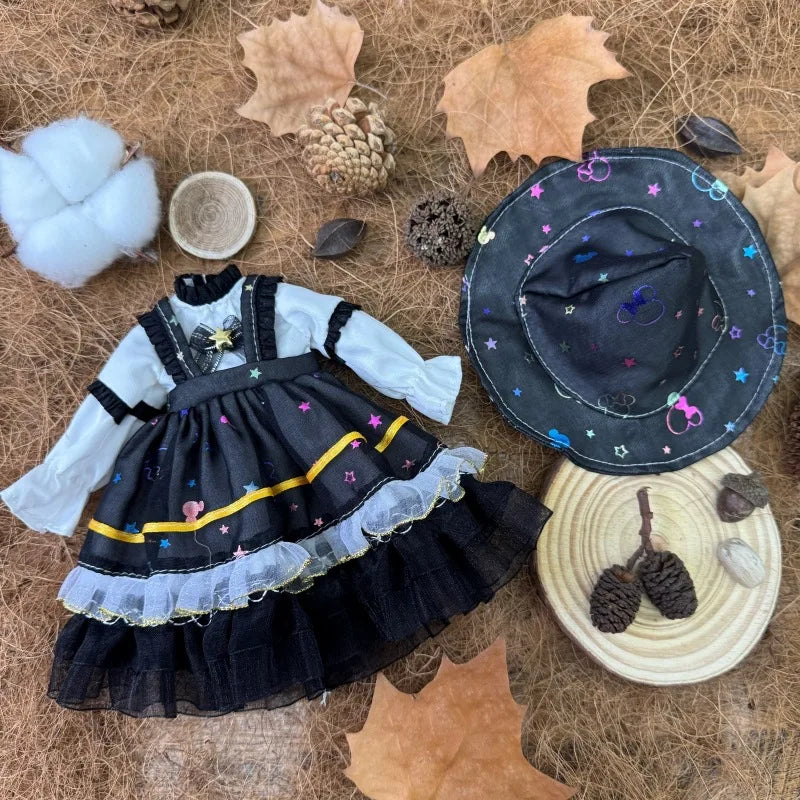 BJD Doll Clothes 30cm 1/6 Scale Winter Dress and Cute Hat Accessories for Girl's Gift Outfit