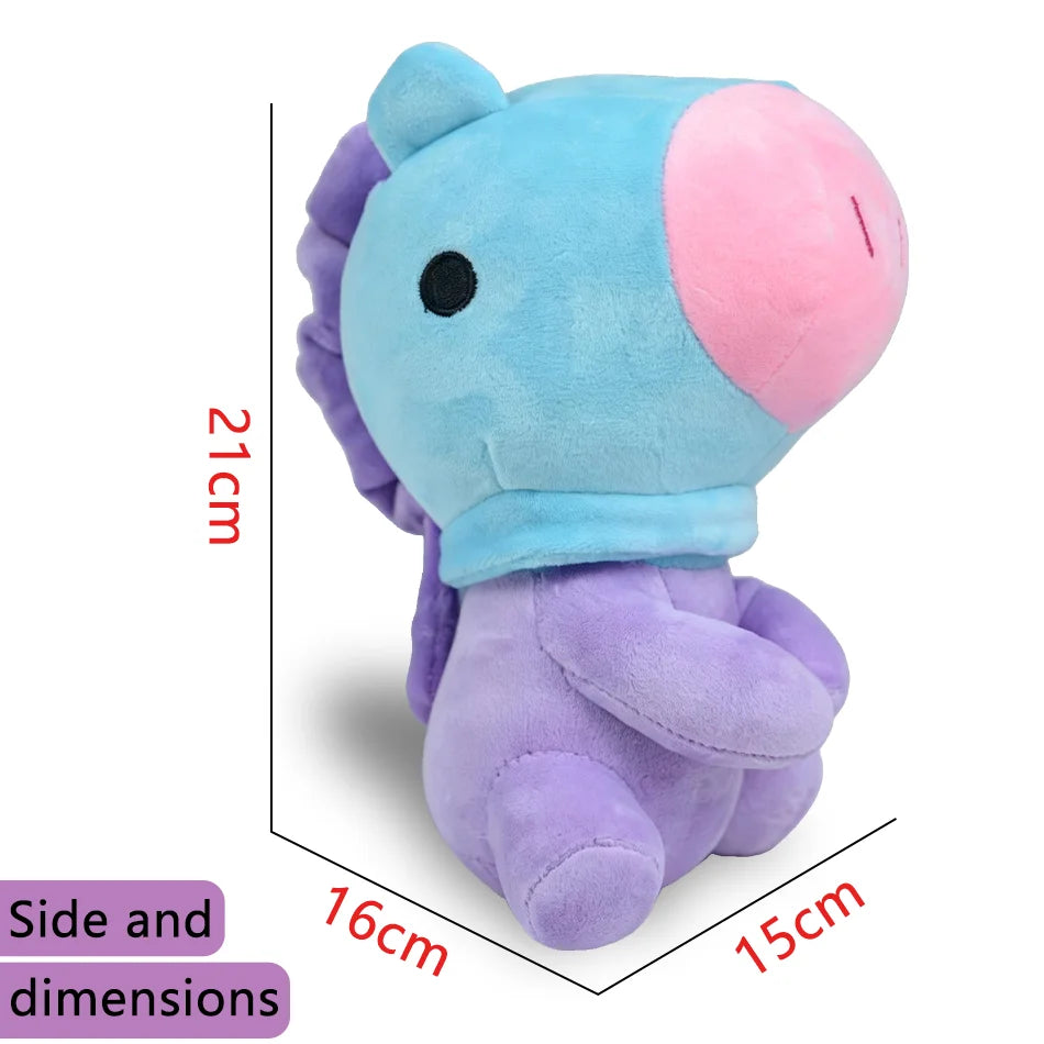 Hot B-T-21 Plush Toy Tata Koay Shooky Mang Cooky Cartoon Animal Backpack Key Mobile Phone Pendant Office Toys Friend Gift