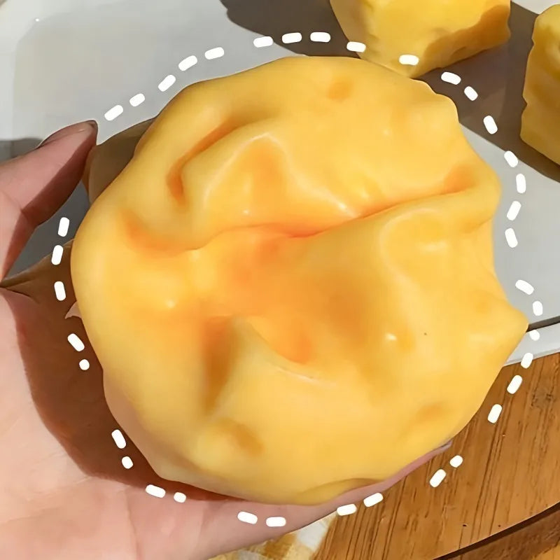 1PC Giant Cheese Squeeze Toy Extra Large Size Cheese Squishy Fidget Toys Slow Rebound Shapeable Venting Ball for Adults Gifts
