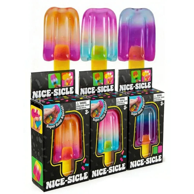Schylling Needoh Popsicle Blind Box Cube Sensory Stress Relief Squishy Cube Anti-Anxiety Squeeze Object for Birthday Gift Toy