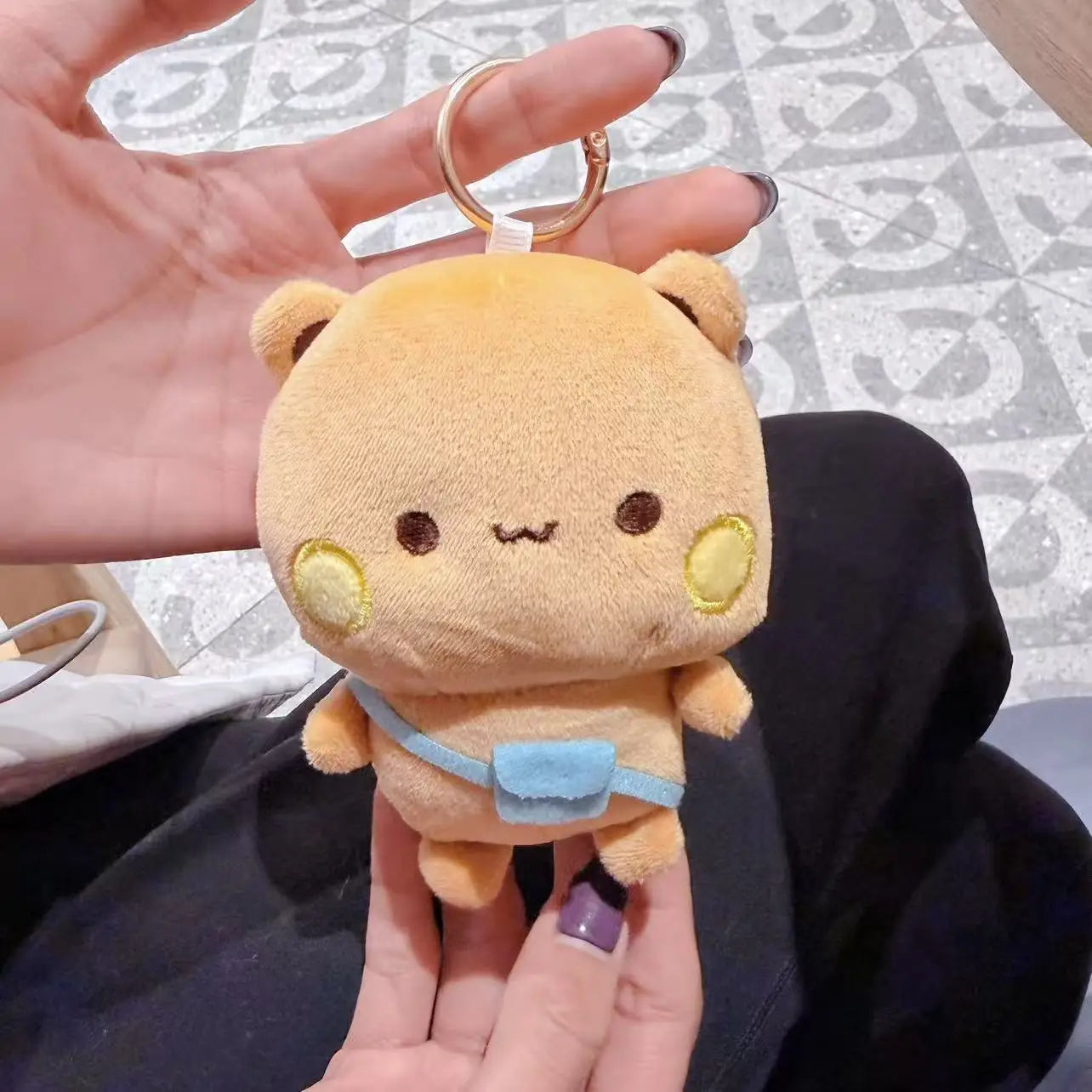 BuBu Plush Keychain Cute Cartoon Stuffed Animal Pendant Soft Bag Charm For Backpack Decor Fashion Accessories