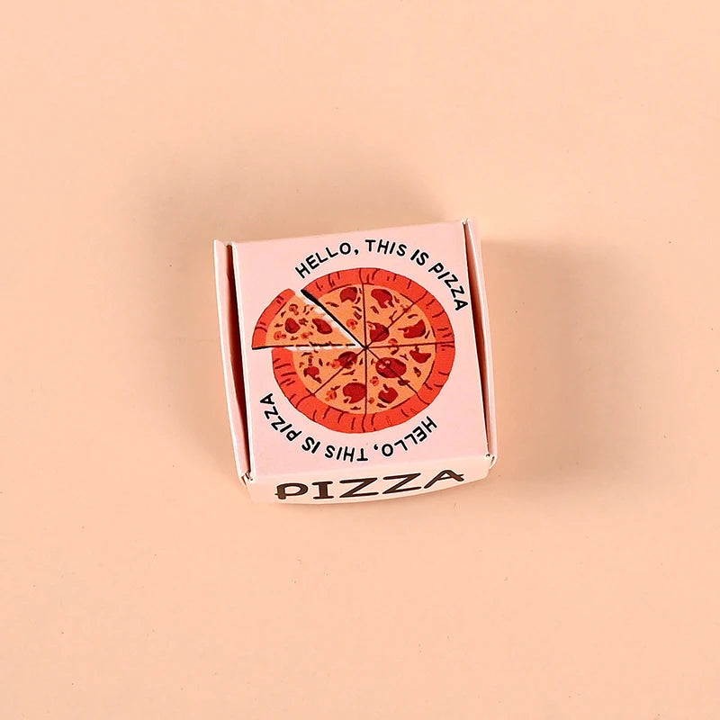 6pcs/set Dollhouse Miniature Pizza Or Packing Box Model Kitchen Food Decor Toy Doll House Accessories