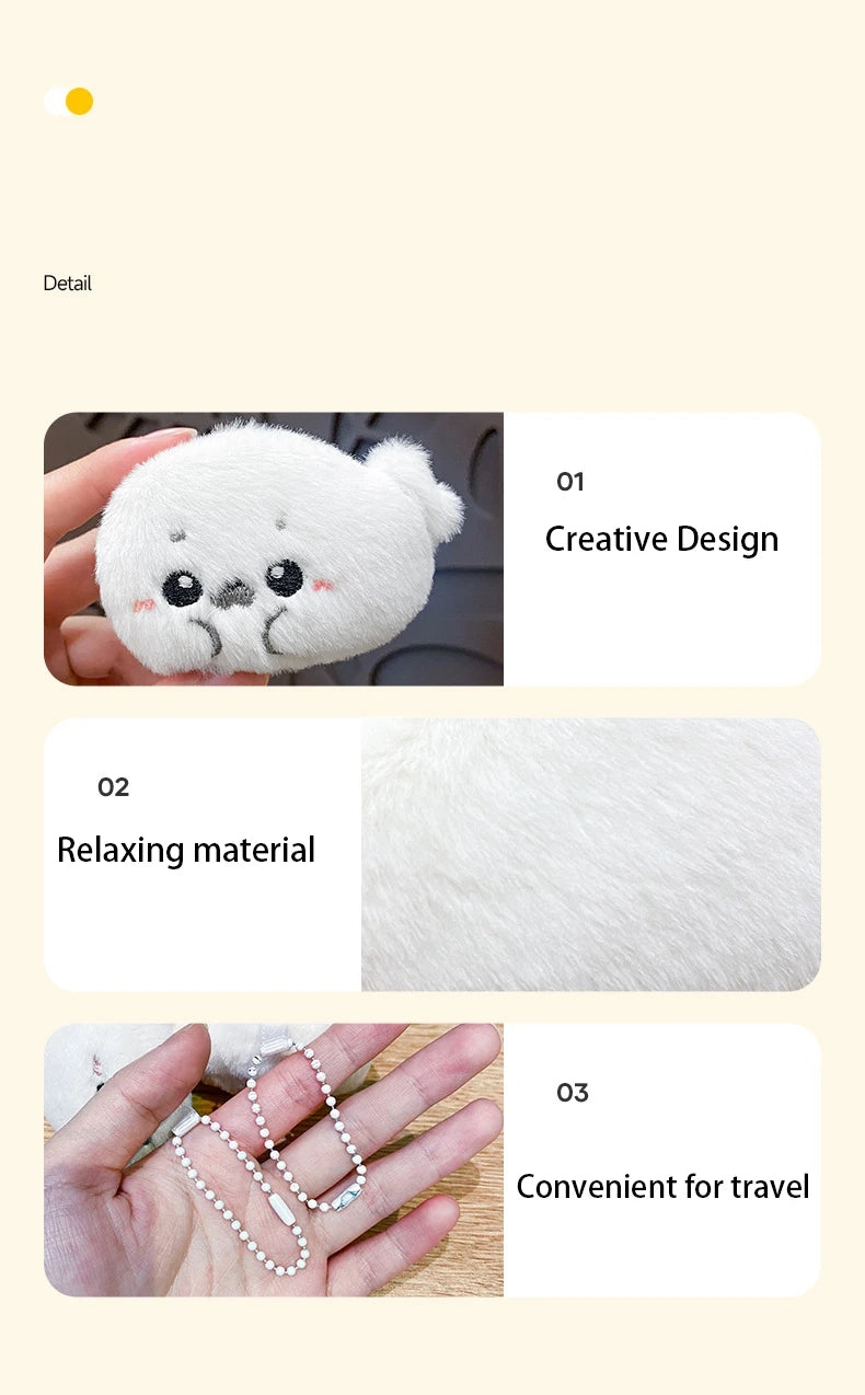 Baby seal plush toy bag pendant, cartoonish and cute plush doll pendant, baby doll keychain, gift for you