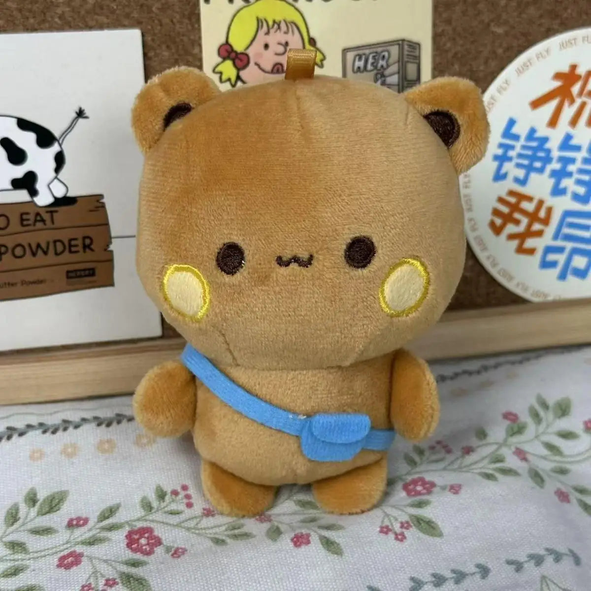 BuBu Plush Keychain Cute Cartoon Stuffed Animal Pendant Soft Bag Charm For Backpack Decor Fashion Accessories