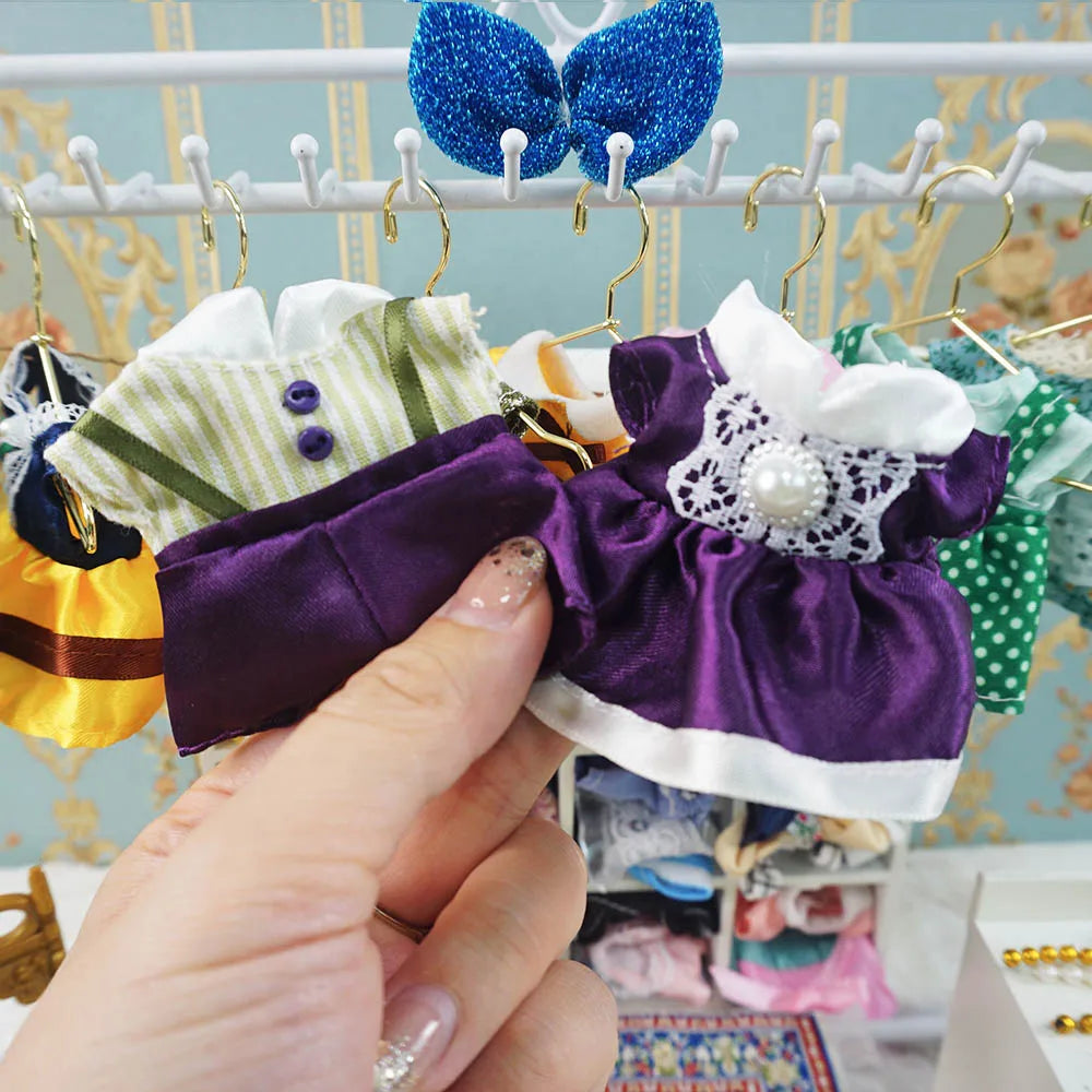Dress Dollhouse Accessories 1:12 Forest Animal Family Clothes Fashion Daily Wear Casual Outfits Vest Shirt Skirt Pants  for Doll