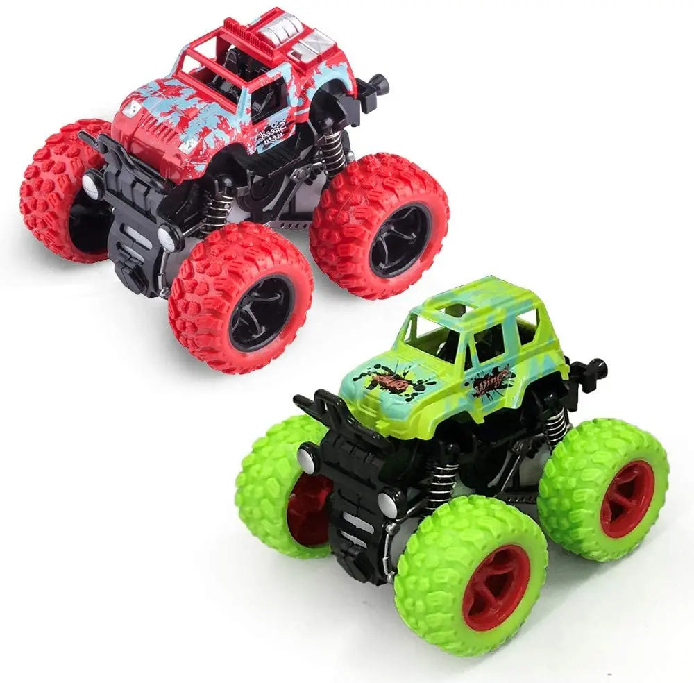 Pull Back Toy Car  Inertial Rotation Car Four-wheel Drive Off-road Vehicle SUV Racing Power Car Children's Toy CarGift