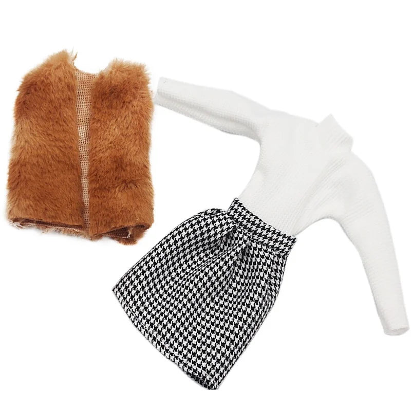 1 Set 1/6 Doll Pants Clothes Party Dress Doll Accessories Fashion Casual Suit Clothes for 30cm Barbies Doll