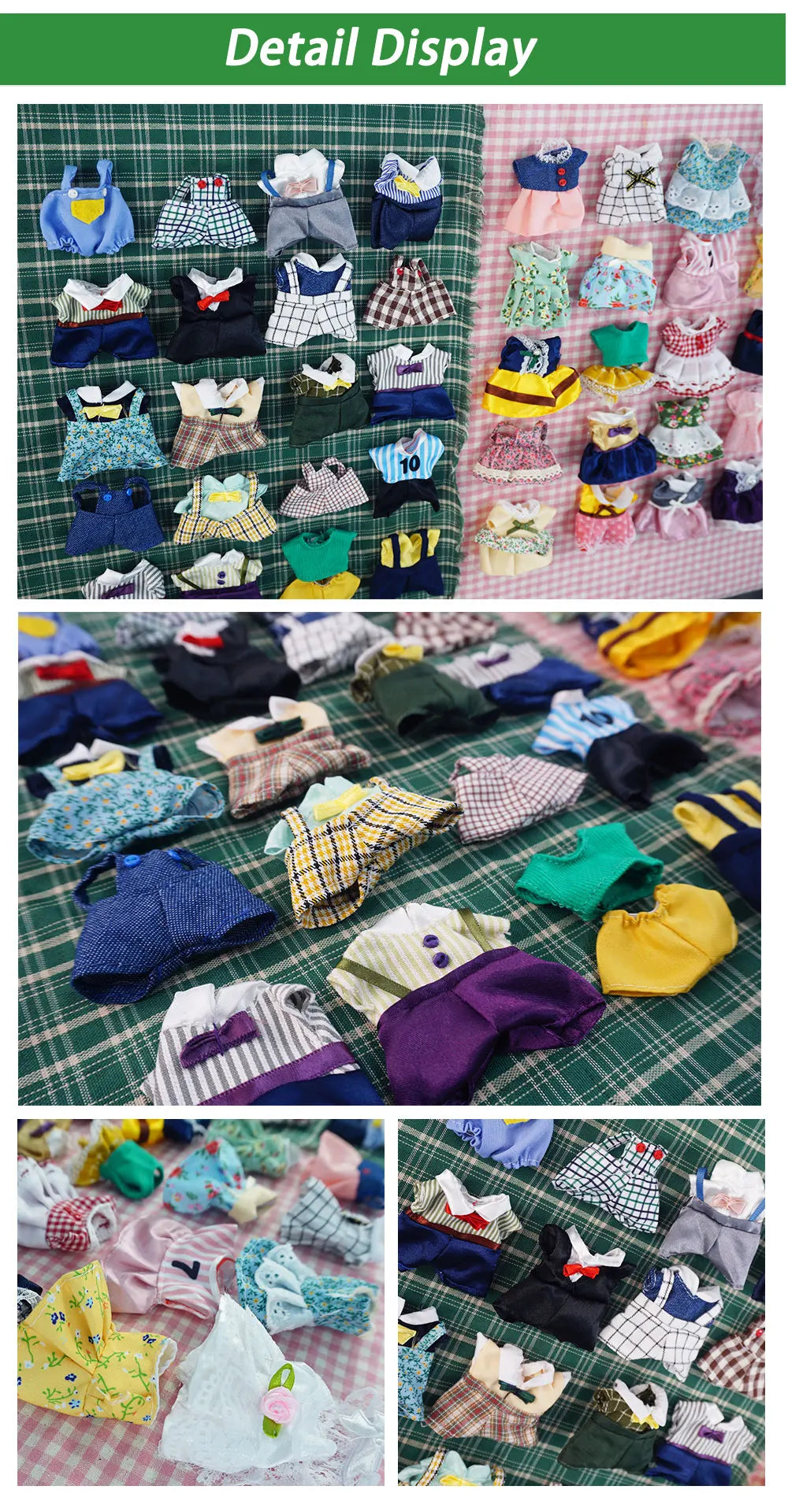 Dress Dollhouse Accessories 1:12 Forest Animal Family Clothes Fashion Daily Wear Casual Outfits Vest Shirt Skirt Pants  for Doll