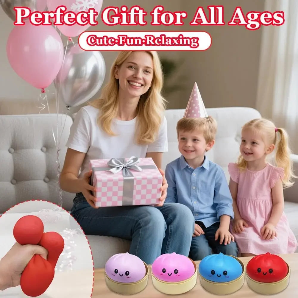 New Glitter Dumpling Glitter Dumpling Squishy with Box Dumplings Sensory Squeeze Toy for Stress Relief