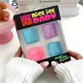 Needoh Nice Ice Cube Fidget Toys Slow Rebound Squishy Toys Stress Reliever Mini 4 Pack Set Anxiety Focus Sensory Cube  Gifts New