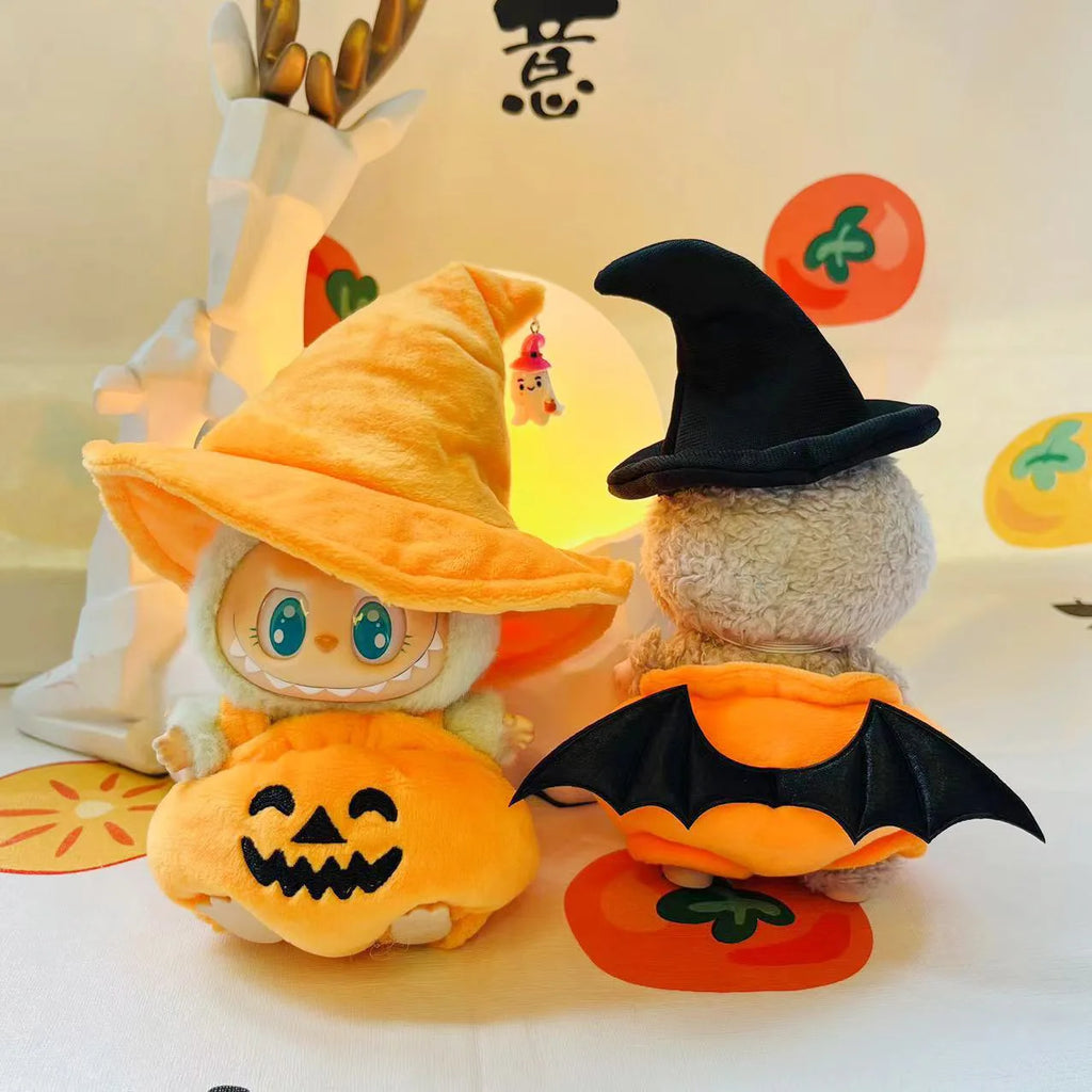Labubu Keychain Halloween Pumpkin Onesie Doll Clothes Accessories Set Cute LABUBU Clothes Accessories Adorable Costumes