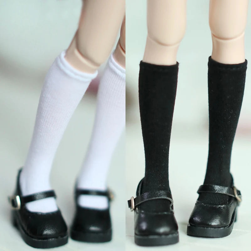 A Pair of Blyth Doll Lace Socks Cute Long White Sock for Blythe Licca Azone OB24 Pullip 1/6 Dolls Accessories Children Gifts