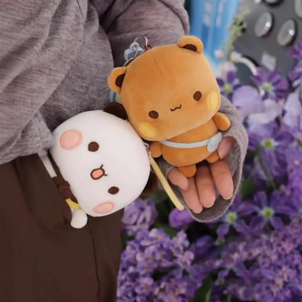 BuBu Plush Keychain Cute Cartoon Stuffed Animal Pendant Soft Bag Charm For Backpack Decor Fashion Accessories