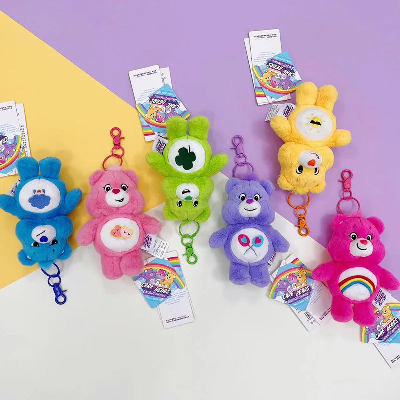 Care Bears Plush Kawaii Carebears Rainbown Bear Plush Anime Hobby Toy Keychain Bag with Sound Dolls Christmas Birthday Gifts
