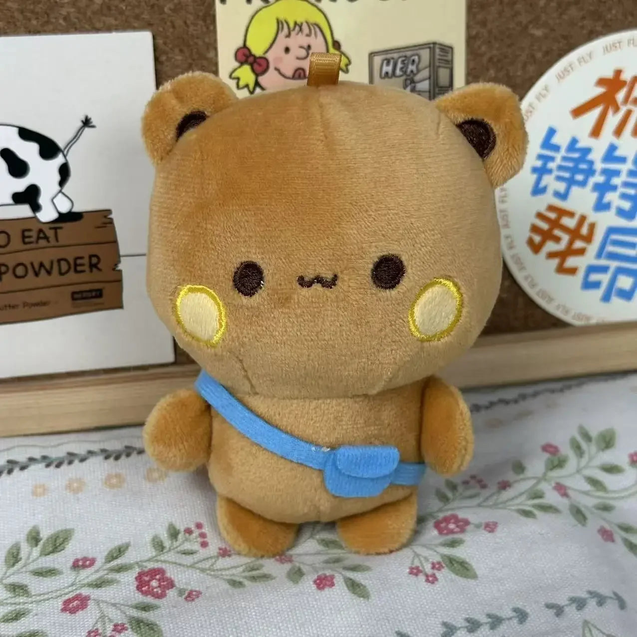 BuBu Plush Keychain Cute Cartoon Stuffed Animal Pendant Soft Bag Charm For Backpack Decor Fashion Accessories