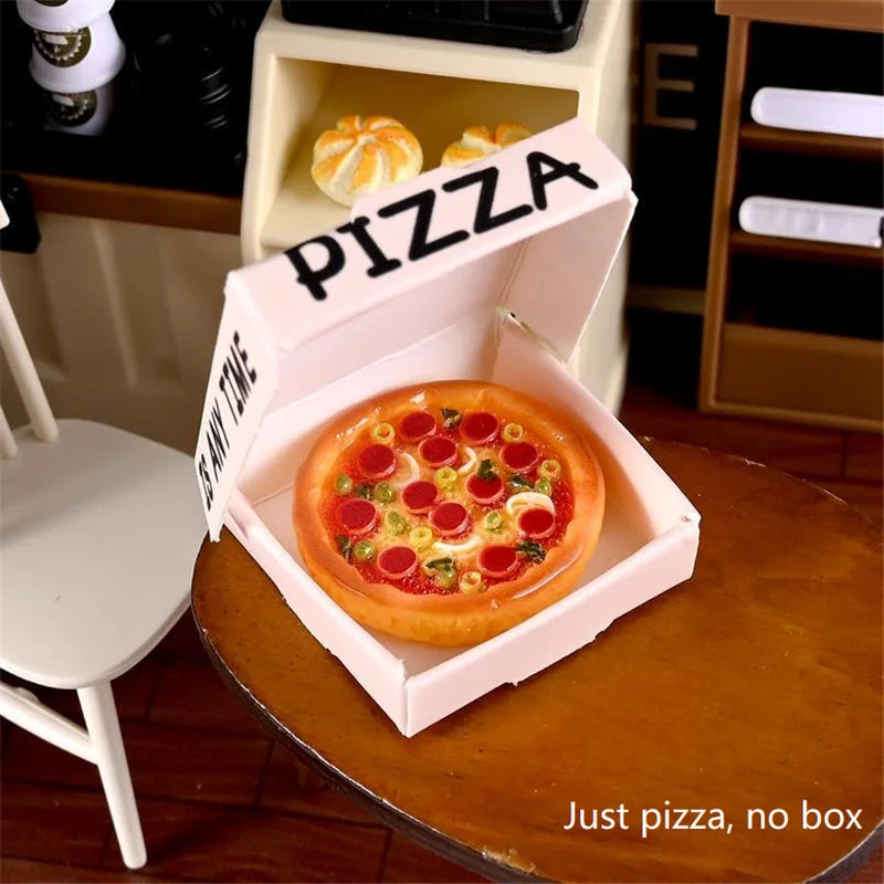 Cute 10PC Dollhouse Miniature Simulated Kitchen Food Toy Pizza Model Home Decor Kid Play Toy Micro Landscape Ornaments Gifts
