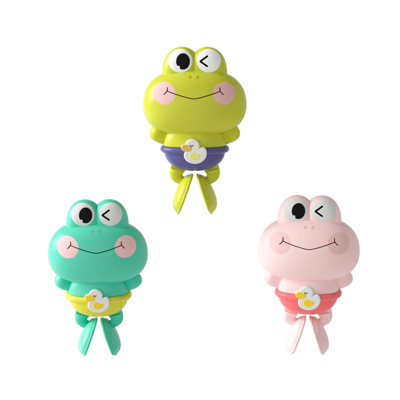 Wind-Up Swimming Frog Bath Toys for Toddlers, No Battery Mold-Free ABS Montessori Water Toy for Kids