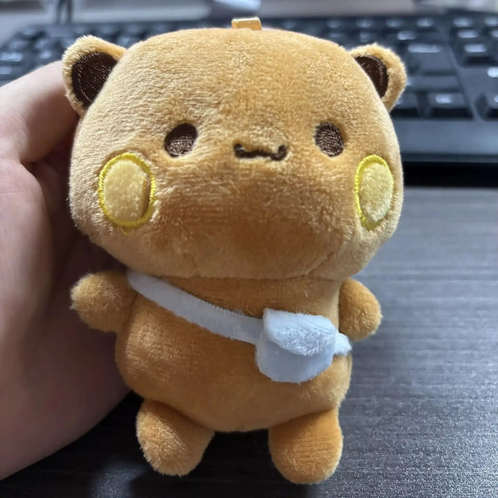 Cute Bubu and Yier Panda Plush Doll Keychain Soft Sleeping Buddy Kawaii Cartoon Bear Toy Car Sofa Decor Holiday Birthday Gift