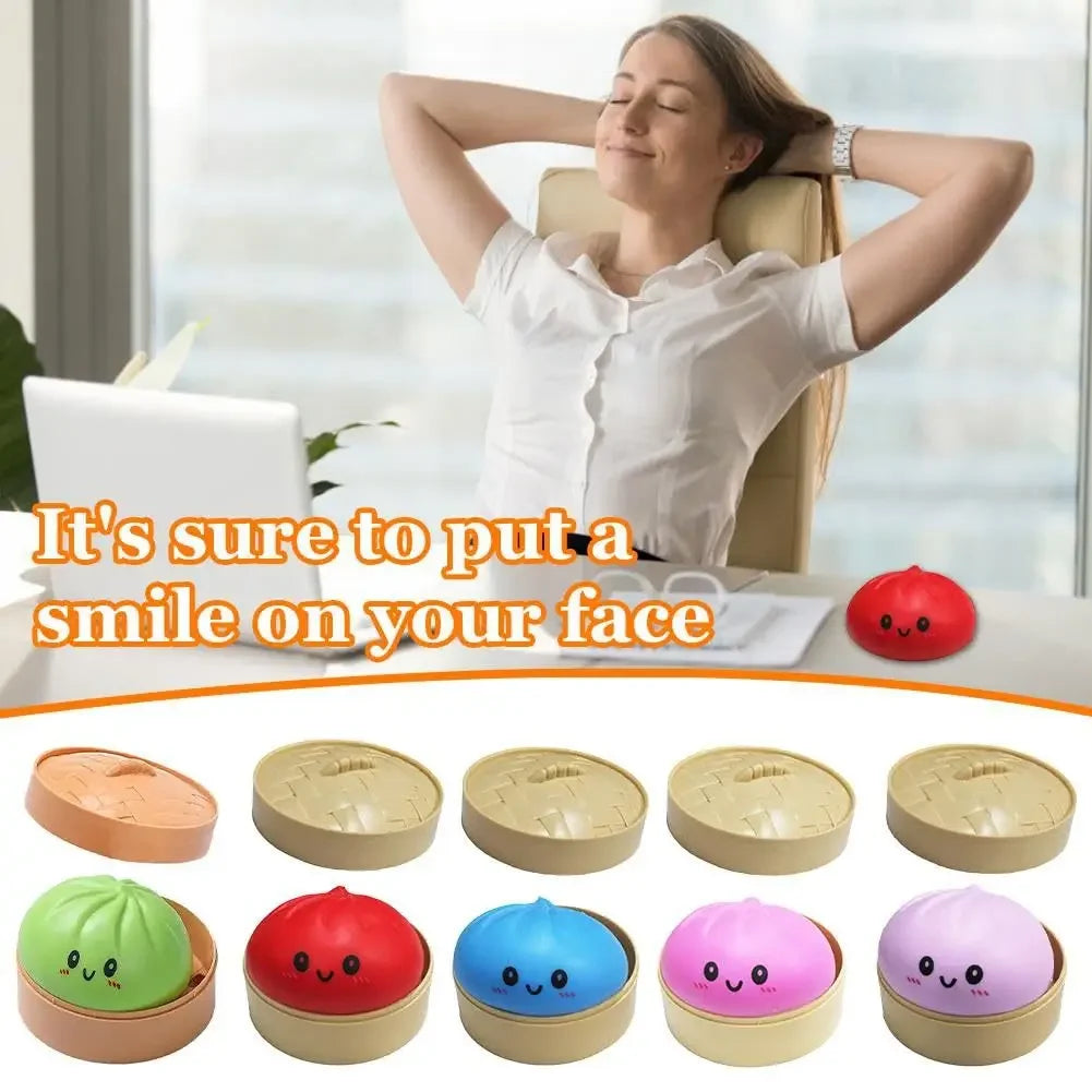 New Glitter Dumpling Glitter Dumpling Squishy with Box Dumplings Sensory Squeeze Toy for Stress Relief