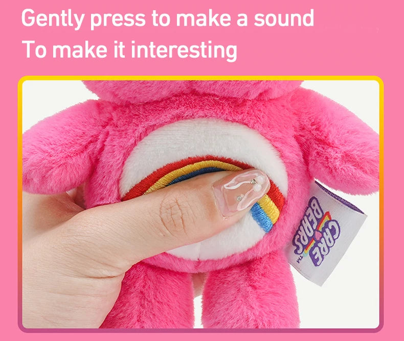 Care Bears Plush Kawaii Carebears Rainbown Bear Plush Anime Hobby Toy Keychain Bag with Sound Dolls Christmas Birthday Gifts
