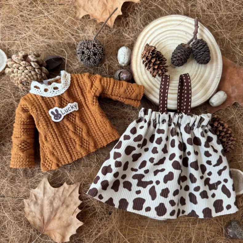 BJD Doll Clothes 30cm 1/6 Scale Winter Dress and Cute Hat Accessories for Girl's Gift Outfit