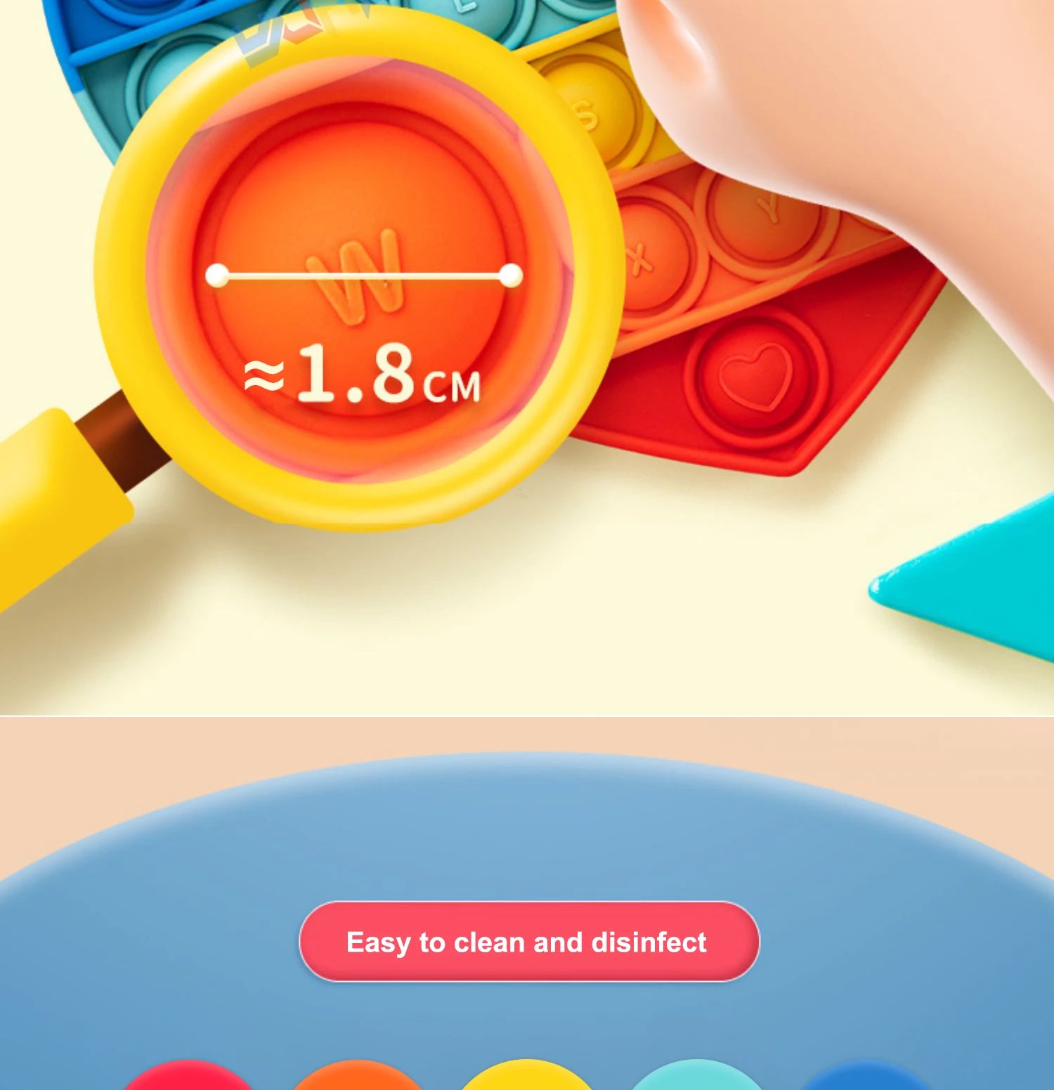 Rainbow Pop Push Bubblle Fidget Anti Stress Relief Toys for Adult Children Special Needs Sensory Toys Interactive Toys for Kids
