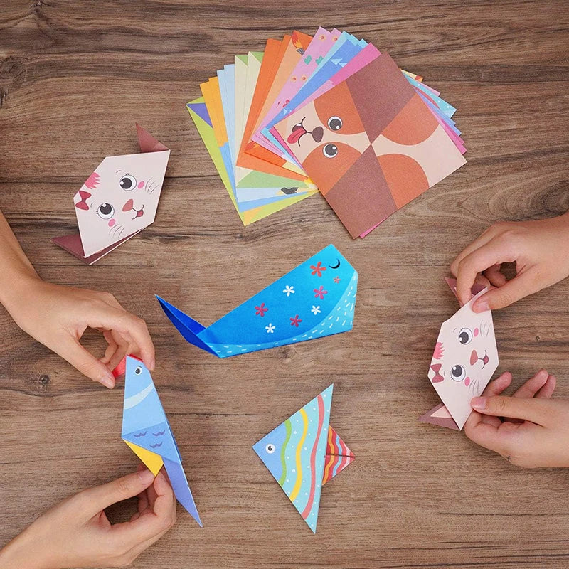 Origami Kit 30/96 Sheets Origami Paper Craft Guiding Book DIY Art Craft Projects Supplies for Beginners Children Kids Boys Girls