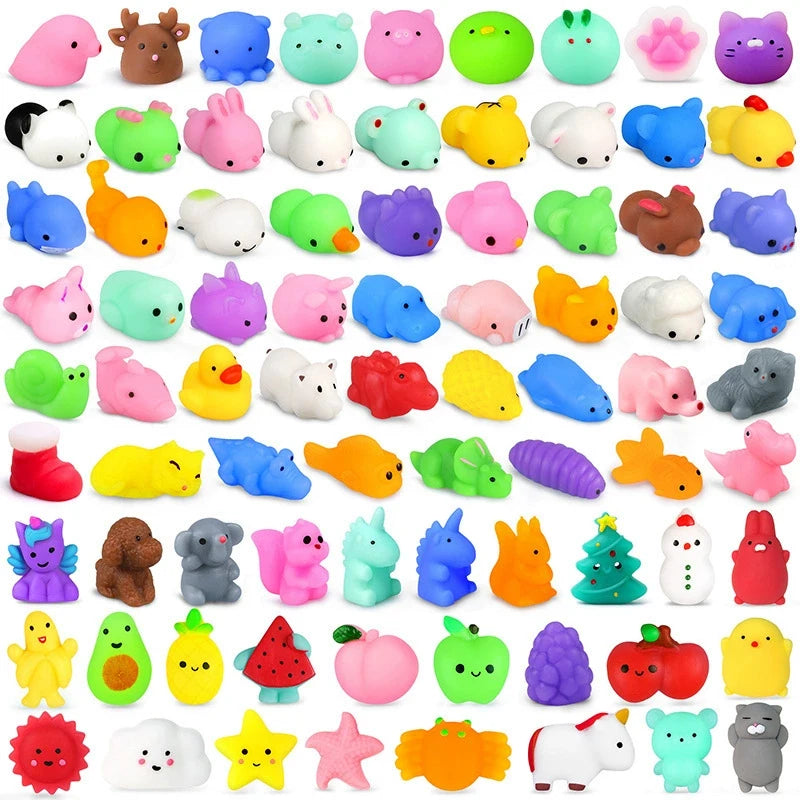 50-5PCS Mochi Squishies Kawaii Anima Squishy Toys For  Antistress Ball Squeeze Party Favors Stress Relief Toys For Birthday