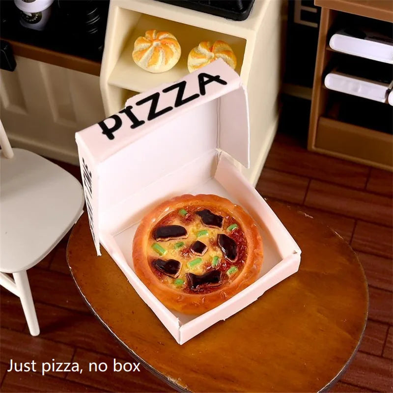 Cute 10PC Dollhouse Miniature Simulated Kitchen Food Toy Pizza Model Home Decor Kid Play Toy Micro Landscape Ornaments Gifts