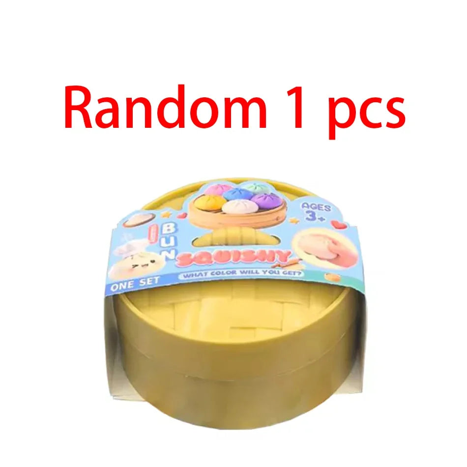 Blind Box Colorful Simulated Dumpling Squishy Relaxing Relieve Anxiety Antistress Enhance Happiness Rebound Squeeze Reliever Toy