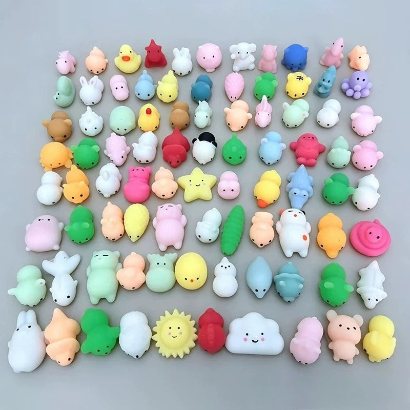 50-5PCS Mochi Squishies Kawaii Anima Squishy Toys For  Antistress Ball Squeeze Party Favors Stress Relief Toys For Birthday