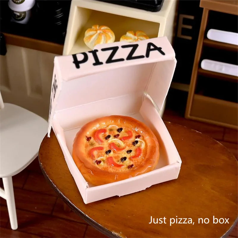 Cute 10PC Dollhouse Miniature Simulated Kitchen Food Toy Pizza Model Home Decor Kid Play Toy Micro Landscape Ornaments Gifts