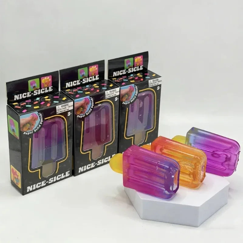 Schylling Needoh Popsicle Blind Box Cube Sensory Stress Relief Squishy Cube Anti-Anxiety Squeeze Object for Birthday Gift Toy