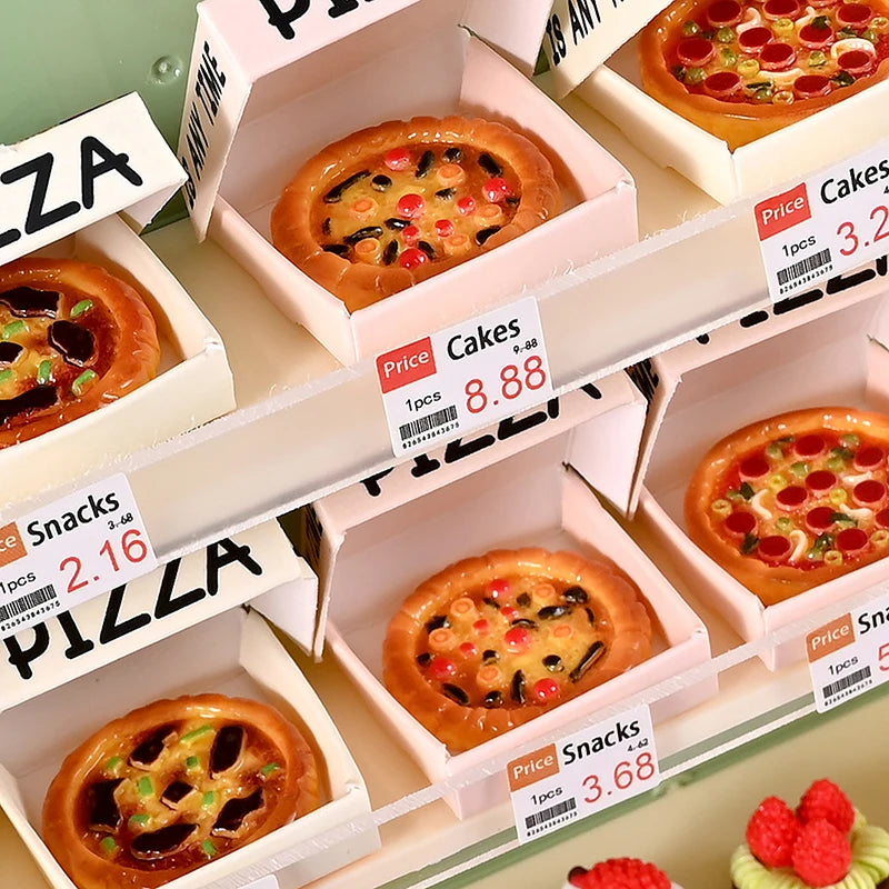 6pcs/set Dollhouse Miniature Pizza Or Packing Box Model Kitchen Food Decor Toy Doll House Accessories