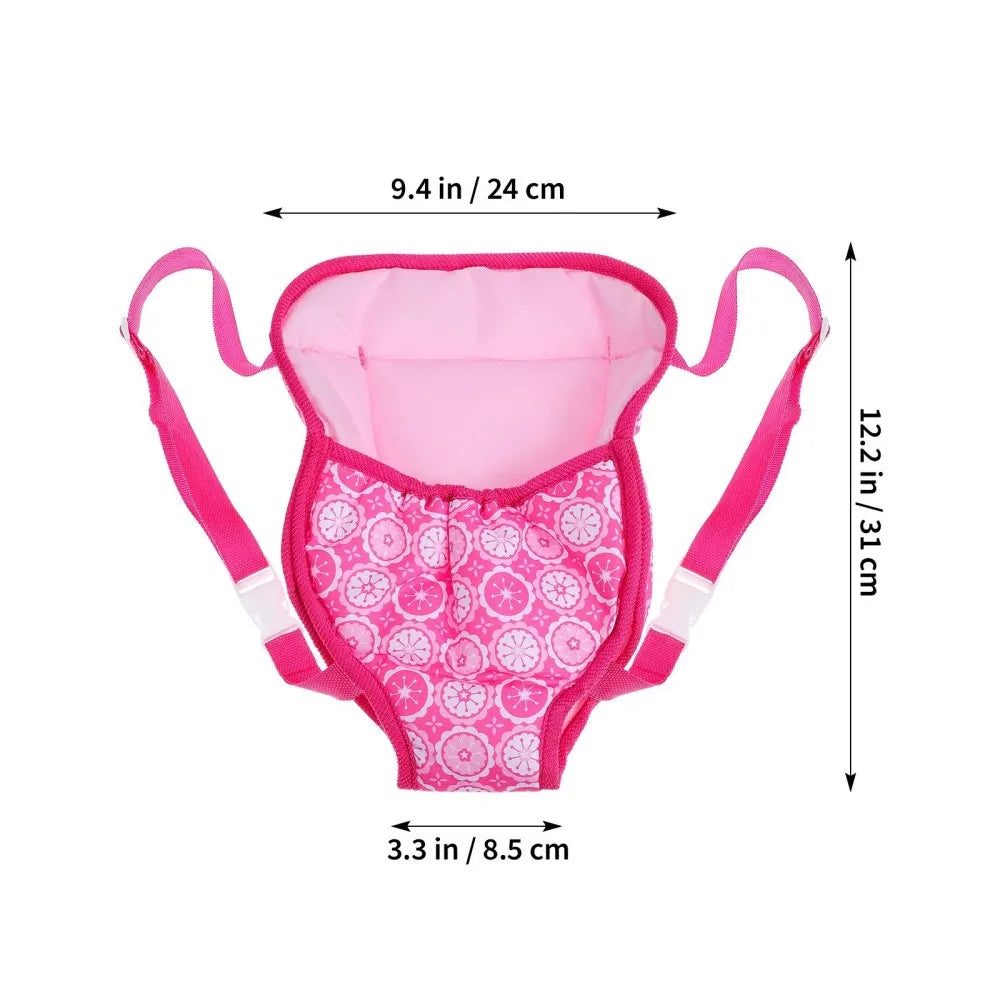 Dolls Out Going Carry Bag Backpack Strap Newborn Clothes Accessories Baby Doll Portable Toy Carrier Front Storage Birthday Gift