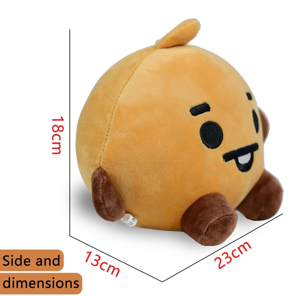 Hot B-T-21 Plush Toy Tata Koay Shooky Mang Cooky Cartoon Animal Backpack Key Mobile Phone Pendant Office Toys Friend Gift