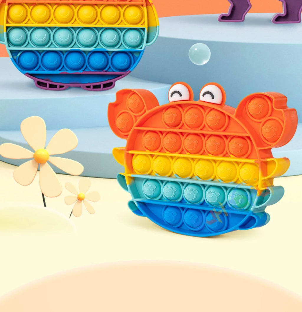 Rainbow Pop Push Bubblle Fidget Anti Stress Relief Toys for Adult Children Special Needs Sensory Toys Interactive Toys for Kids
