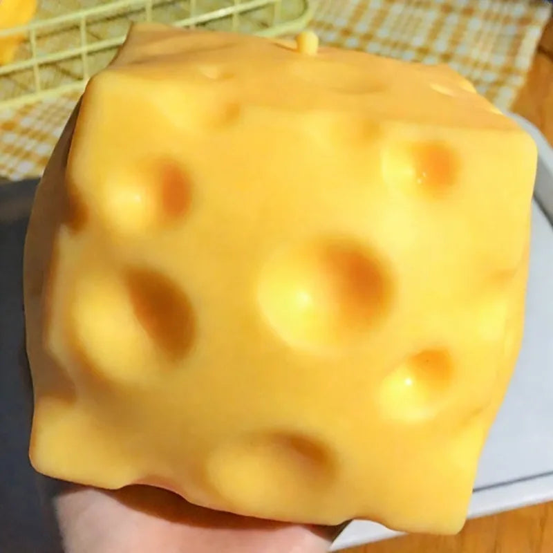 1PC Giant Cheese Squeeze Toy Extra Large Size Cheese Squishy Fidget Toys Slow Rebound Shapeable Venting Ball for Adults Gifts