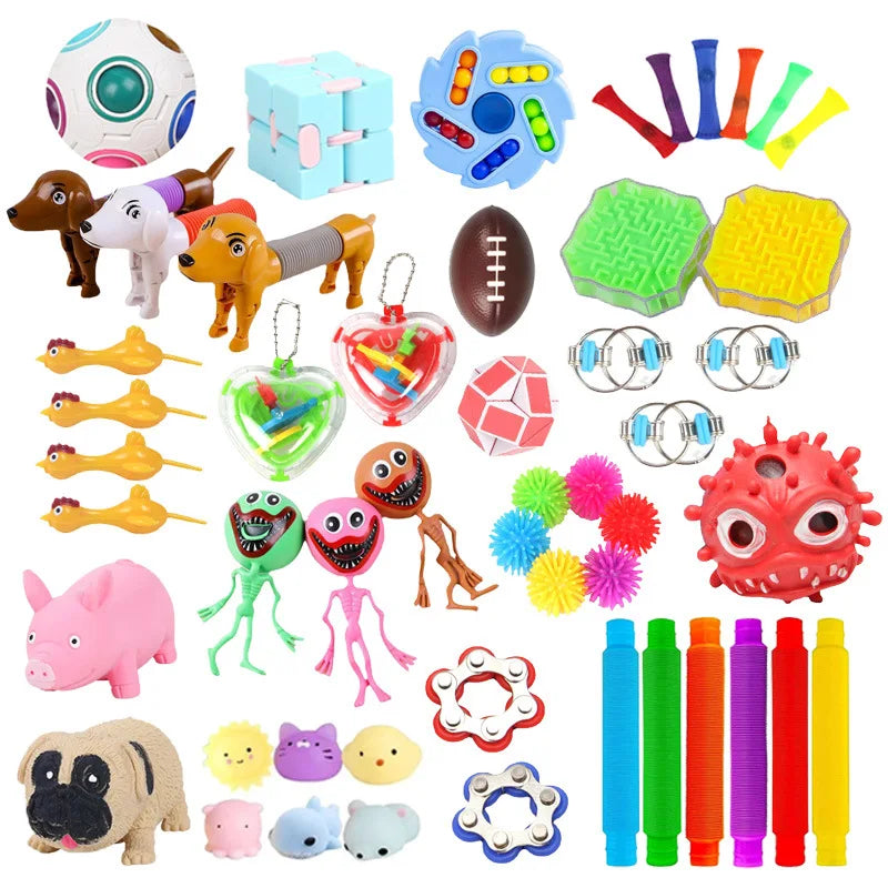 3-50pcs Random Fidget Toys Mystery Gifts Pack Surprise Box 300 Different Fidget Set Antistress Relief Toys for kids
