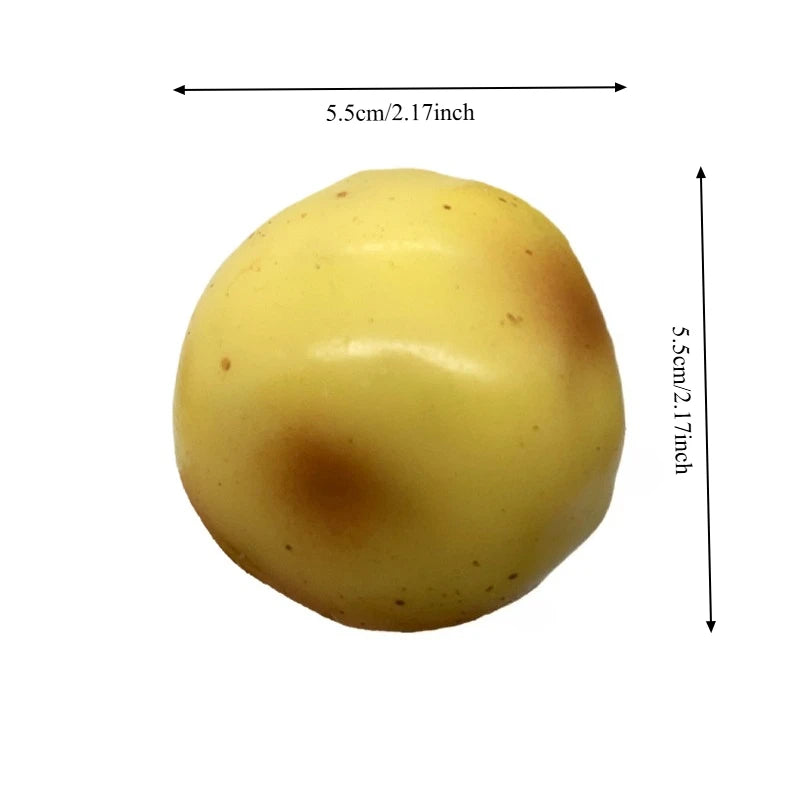 Crunchy Squishy Potato Stress Ball Fidget Toy Crispy Potato Squishy Squeeze Ball Handmade Round Blocks Filled ASMR for Adult