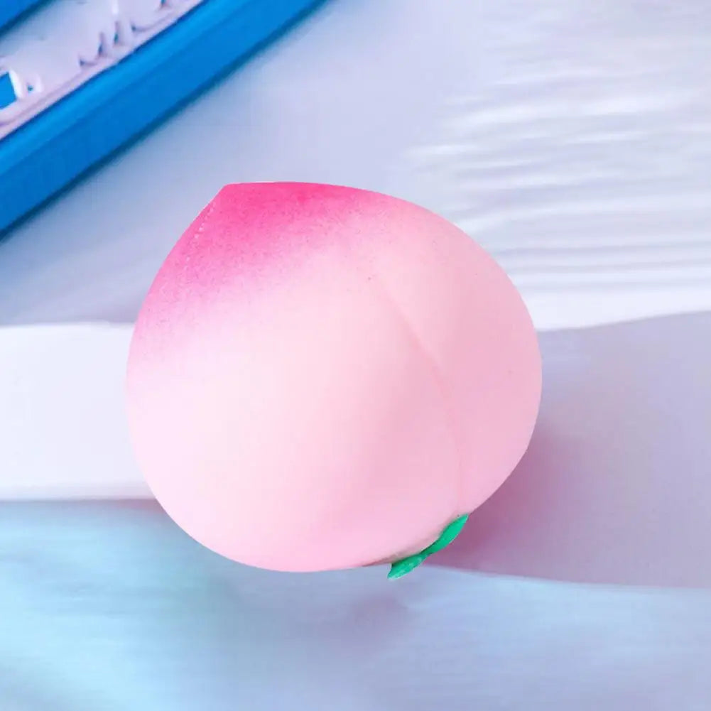 Pink Juicy Peach Squishy Toy Anti-Stress Slow Rising Fruit Pinch Squeeze Stress Reliever Toys Fun Design Squeezable Toys