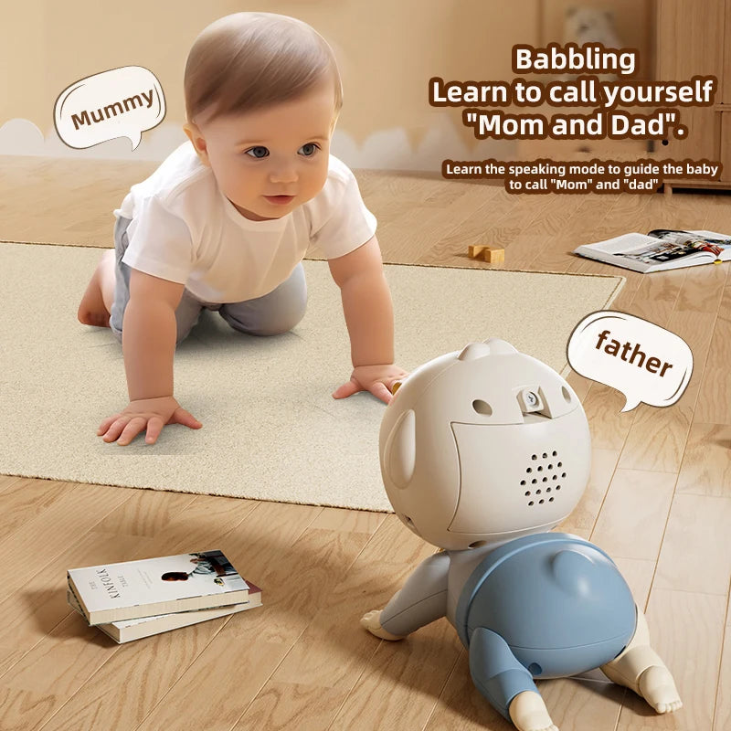 Music Crawling doll baby Toy, 0-1 Year Old, Learning Crawling Guidance and Head-Lifting Training soothing Toy, Children's Day Gi
